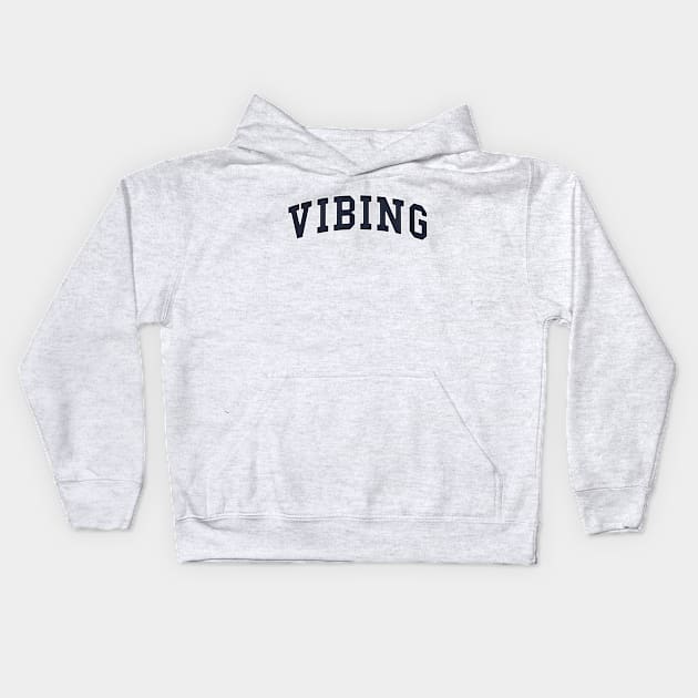 Vibing Varsity Kids Hoodie by PaletteDesigns